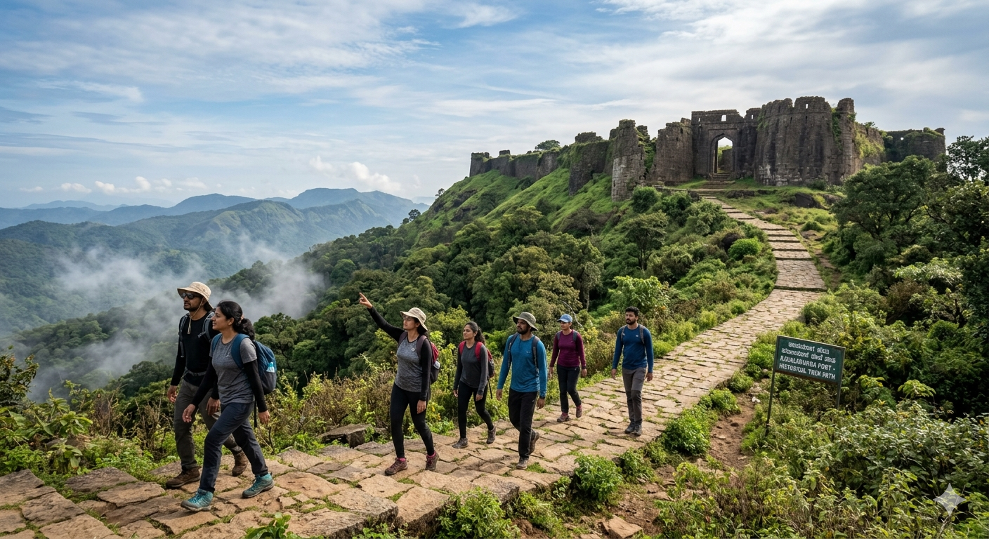 Kavaledurga trekking expedition by Travel Malnad in Thirthahalli